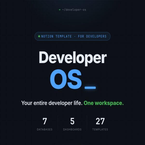 Developer OS — Notion Template cover